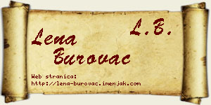 Lena Burovac vizit kartica